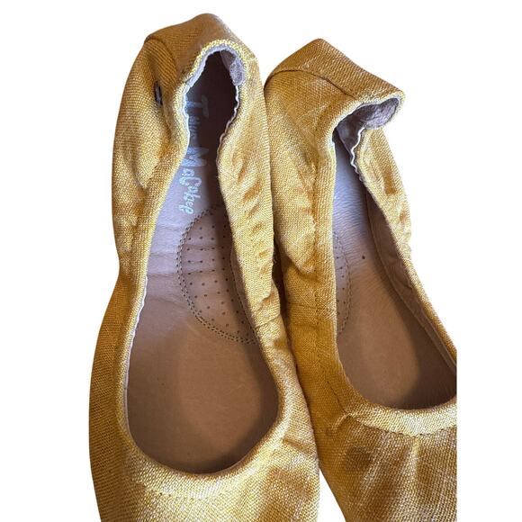 IMUS MACABEE Folding Flats - size 8 mustard yellow canvas - Picture 3 of 6